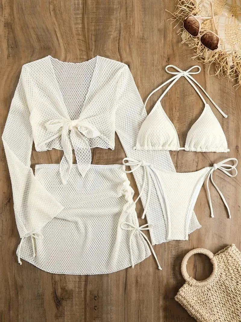 Sexy Bikini Swimsuit Set for Women Beach Summer Outfit Two Piece Swimwear Trendy Casual Clothing from Mainland China